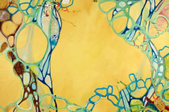Sweetmedicine X 2012, Öl, Gold und Mixed Media auf Leinwand (180 x 240 cm)
