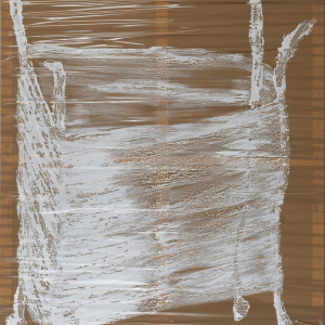 O.T., 2000, Acryl auf Packband (160 x 120 cm)