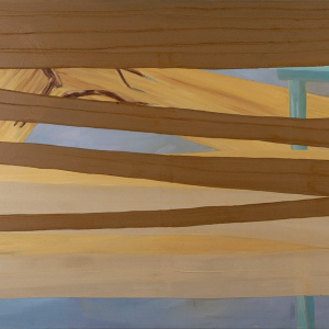 Malerische Umwicklung III, 2001, Öl auf Baumwolle (120 x 160 cm)