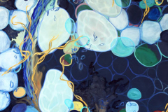 Rhizom - Convallaria Majalis VIII, 2009, Öl auf Baumwolle (140 x 100 cm)
