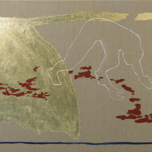 Transition 10, 2007, Öl, Acryl und Gold auf Leinwand (60 x 80 cm)