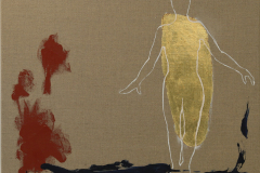 Transition 1, 2006, Öl, Acryl und Gold auf Leinwand (50 x 60 cm)