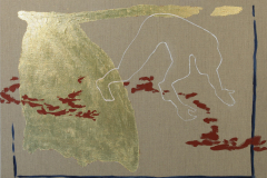 Transition 10, 2007, Öl, Acryl und Gold auf Leinwand (60 x 80 cm)