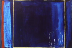 Transition 9, 2007, Öl, Acryl und Gold auf Leinwand